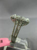 ESTATE LARGE 1.87CT DIAMOND 18KT WHITE GOLD 3D SQUARE CLUSTER ANNIVERSARY RING