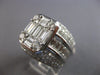 EXTRA LARGE 4.37CT DIAMOND 18KT WHITE GOLD ROUND & BAGUETTE SQUARE UNISEX RING