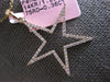 ESTATE LARGE .36CT DIAMOND 14KT ROSE GOLD 3D STAR LOVE FLOATING PENDANT