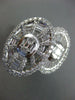 LARGE 3.61CT DIAMOND 18KT WHITE GOLD ROUND & BAGUETTE DOUBLE OVAL COCKTAIL RING