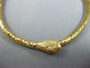 ESTATE LARGE 14KT YELLOW GOLD 3D CLASSIC SNAKE FLEXIBLE NECKLACE