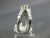 LARGE 2.10CT DIAMOND 14K WHITE GOLD ROUND & BAGUETTE CRISS CROSS ENGAGEMENT RING