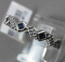 ANTIQUE .22CT AAA SAPPHIRE 14KT WHITE GOLD 5 STONE FILIGREE RING AMAZING!!!!!!!!