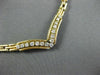 ESTATE .45CT DIAMOND 14K YELLOW GOLD 3D " V " SHAPE CLASSIC HANDCRAFTED NECKLACE