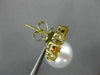 LARGE 5.36CT DIAMOND & SOUTH SEA PEARL YELLOW SAPPHIRE 18KT YELLOW GOLD EARRINGS