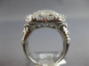 LARGE 1.45CT DIAMOND 14KT WHITE GOLD 3D ROUND & BAGUETTE HEART SHAPE LOVE RING