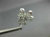 ESTATE LARGE 1.05CT DIAMOND 18KT WHITE GOLD 3D FLOWER CLASSIC STUD EARRINGS