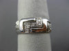 ESTATE WIDE .40CT DIAMOND 14KT WHITE GOLD 3D ZIG ZAG ETERNITY ANNIVERSARY RING