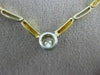 ESTATE .70CT DIAMOND 14K WHITE & YELLOW GOLD SOLITAIRE BEZEL LINK NECKLACE #5401