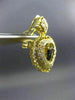 LARGE 2.45CT DIAMOND & AAA SAPPHIRE 14KT YELLOW GOLD HEART HALO HANGING EARRINGS