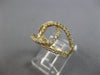 ESTATE .54CT DIAMOND 14KT YELLOW GOLD 3D CLASSIC LOVE KNOT HEXAGON FUN LOVE RING