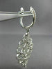 ESTATE 1.36CT DIAMOND 18KT WHITE GOLD 3D HEART INFINITY HUGGIE HANGING EARRINGS