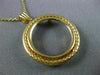 ESTATE 14KT YELLOW GOLD 3D CLASSIC ROPE ROUND COIN FRAME PENDANT #MILANO028