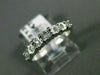 ESTATE .07CT DIAMOND 14K WHITE GOLD 3D CLASSIC 7 STONE ANNIVERSARY RING #21358