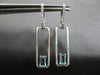 .92CT DIAMOND & AAA AQUAMARINE 14KT WHITE GOLD 3D EMERALD CUT & ROUND EARRINGS