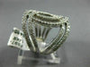 ESTATE LARGE .88CT DIAMOND 14KT WHITE GOLD 3D DOUBLE ROW LOVE KNOT INFINITY RING