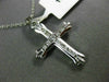 ESTATE .30CT ROUND DIAMOND 14KT WHITE GOLD CLASSIC CHANNEL CROSS PENDANT #23015