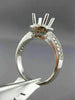 ESTATE .63CT DIAMOND 14K WHITE GOLD 9 STONE CHANEL WEDDING ANNIVERSARY RING 2419