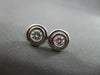 ESTATE .50CT DIAMOND 14KT WHITE GOLD BEZEL STUD EARRINGS 8mm BEAUTIFUL!! #96405