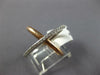 LARGE .19CT DIAMOND 14KT WHITE & ROSE GOLD 3D CRISS CROSS X INFINITY LOVE RING