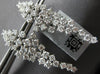 LARGE 2.85CT DIAMOND 18KT WHITE GOLD 3D ROUND CLUSTER FUN HANGING EARRINGS