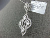 LARGE 1.16CT DIAMOND 18K WHITE GOLD 3D ROUND & MARQUISE SHAPE MULTI LEAF PENDANT