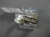 ESTATE WIDE .65CT ROUND & PRINCESS CUT DIAMOND 14KT WHITE GOLD X COCKTAIL RING