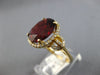 LARGE 5.10CT DIAMOND & AAA GARNET 14KT YELLOW GOLD OVAL & ROUND FRIENDSHIP RING