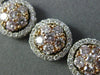 ESTATE WIDE 11.49CT WHITE & PINK DIAMOND 18KT 2 TONE GOLD FLOWER TENNIS BRACELET