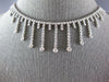 ESTATE 5.26CT DIAMOND 14KT WHITE GOLD CHANDELIER SEMI ETERNITY NECKLACE #27062