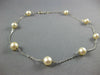 ESTATE LONG AAA SOUTH SEA PEARL 14KT WHITE GOLD 3D BY THE YARD BRACELET #26980