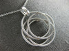 ESTATE LARGE .40CT DIAMOND 18KT WHITE GOLD CIRCULAR FLOWER ETOILE MESH PENDANT