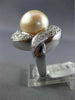 ESTATE MASSIVE 2.46CT DIAMOND 18KT WHITE GOLD SOUTH SEA PEARL INFINITY LOVE RING