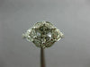 WIDE .52CT DIAMOND 14KT WHITE GOLD 3D FLOWER FILIGREE SEMI MOUNT ENGAGEMENT RING