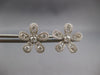 ESTATE LARGE 1.05CT DIAMOND 14KT WHITE GOLD 3D CLASSIC FLOWER STUD EARRINGS