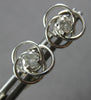 ESTATE .14CT DIAMOND 14KT WHITE GOLD 3D CLASSIC SOLITAIRE FLOWER STUD EARRINGS