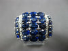 LARGE 5.96CT DIAMOND & AAA SAPPHIRE 18K WHITE GOLD OVAL & ROUND ANNIVERSARY RING
