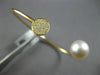 .14CT DIAMOND & SOUTH SEA PEARL 18KT YELLOW GOLD ROUND FLEXIBLE BANGLE BRACELET
