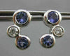 ESTATE 1.03CTW DIAMOND & AAA TANZANITE 14KT WHITE GOLD FLOATING JOURNEY EARRINGS
