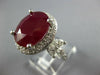 LARGE 12.15CT DIAMOND & AAA RUBY 14K WHITE GOLD OVAL ROUND & MARQUISE RING 26886
