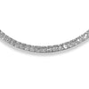 10.17CT DIAMOND 18KT WHITE GOLD ROUND & BAGUETTE ETERNITY CUFF TENNIS NECKLACE