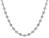 9.35CT DIAMOND 18K WHITE GOLD ROUND BY THE YARD COMPACT ETERNITY TENNIS NECKLACE