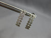 ESTATE .09CT DIAMOND 14KT WHITE GOLD CLASSIC 2 ROW UMBRELLA FUN HANGING EARRINGS