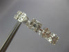 LARGE 4.48CT DIAMOND 18K WHITE GOLD MULTI SHAPE INSIDE OUT HOOP HANGING EARRINGS