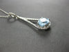 ESTATE LARGE 1.76CT DIAMOND & AAA AQUAMARINE 14K WHITE GOLD OVAL & ROUND PENDANT