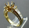 ESTATE 1.26CT BAGUETTE & PRINCESS DIAMOND 14K Y SEMI MOUNT ENGAGEMENT RING #1544