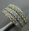 ESTATE LARGE 2.70CT DIAMOND 14K WHITE YELLOW & ROSE GOLD ETERNITY STACKABLE RING