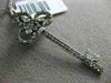 ESTATE LARGE .50CT WHITE & CHOCOLATE FANCY DIAMOND 14K WHITE GOLD 3D KEY PENDANT