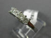 ESTATE .80CT DIAMOND 14KT WHITE GOLD 3D 5 STONE PRINCESS WEDDING ENGAGEMENT RING
