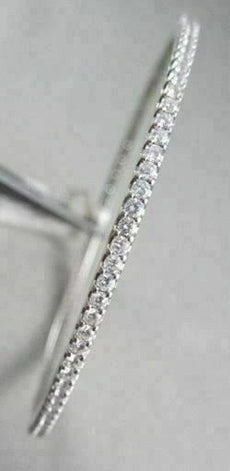 ANTIQUE NARROW 2.54CT DIAMOND 18KT WHITE GOLD 2MM WIDE BANGLE SIMPLE & BEAUTIFUL